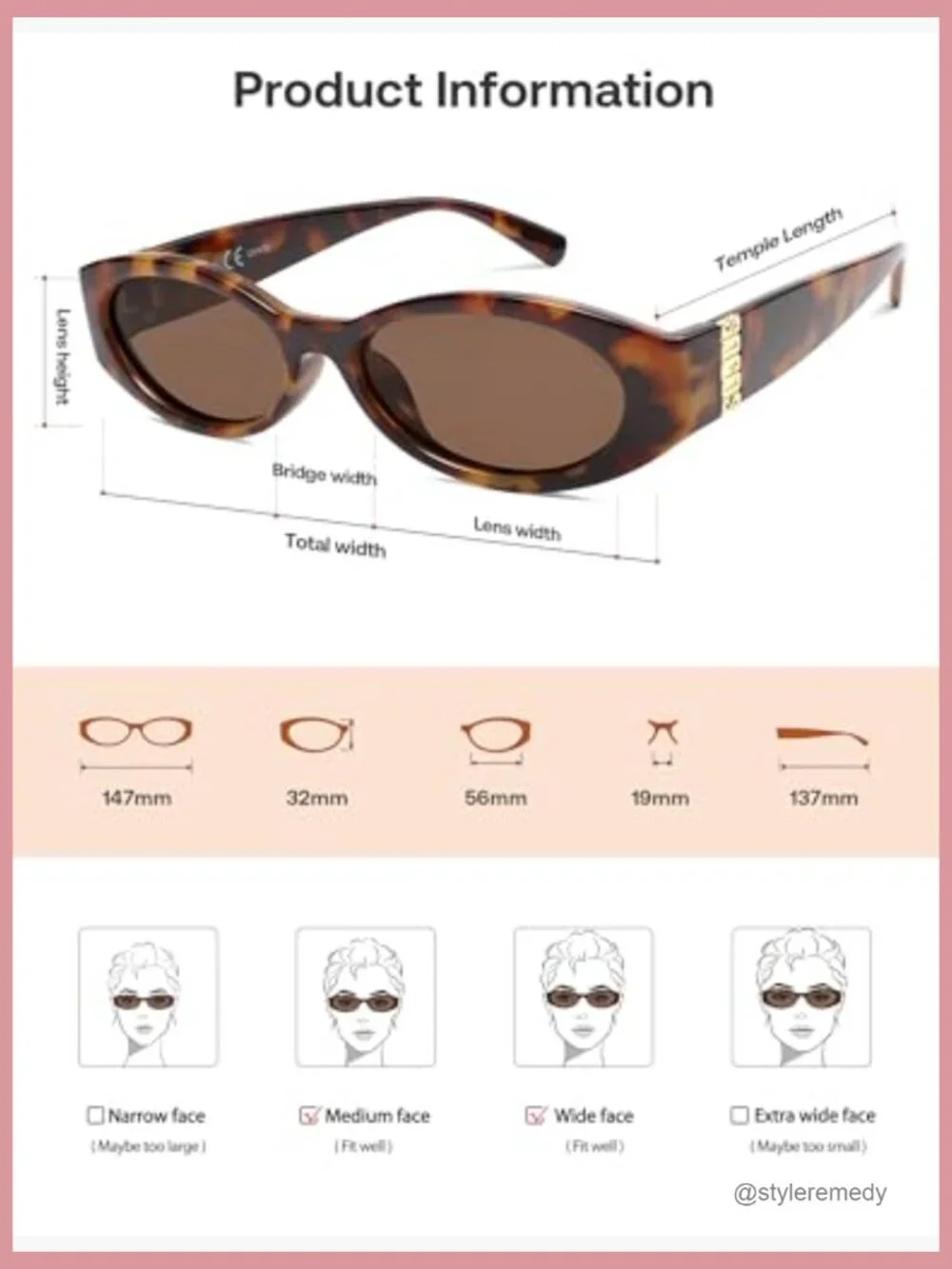 Polarized Oval Sunglasses with UV400 TAC Lenses